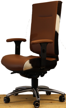 sy 19.KFS1 brown Bürostuhl ergonomisch Fell Leder